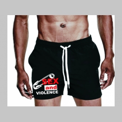 Sex and Violence - plavky s motívom - plavkové pánske kraťasy s pohodlnou gumou v páse a šnúrkou na dotiahnutie vhodné aj ako klasické kraťasy na voľný čas Sex and Violence - plavky s motívom - plavkové pánske kraťasy s pohodlnou gumou v páse a šnúrkou na dotiahnutie vhodné aj ako klasické kraťasy na voľný čas